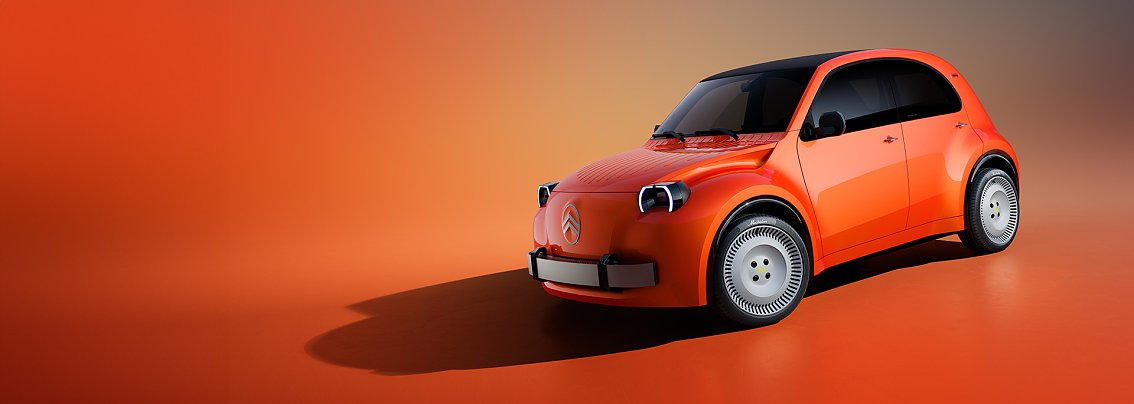 orangenes Concept Car - CITRO&Euml;N 2CV CONCEPT