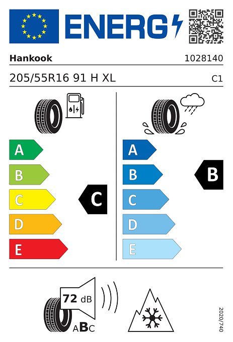 Reifenlabel - HANKOOK Winter i*cept RS3