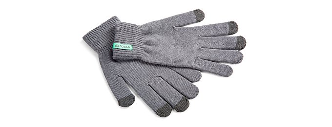 Strickhandschuhe grau